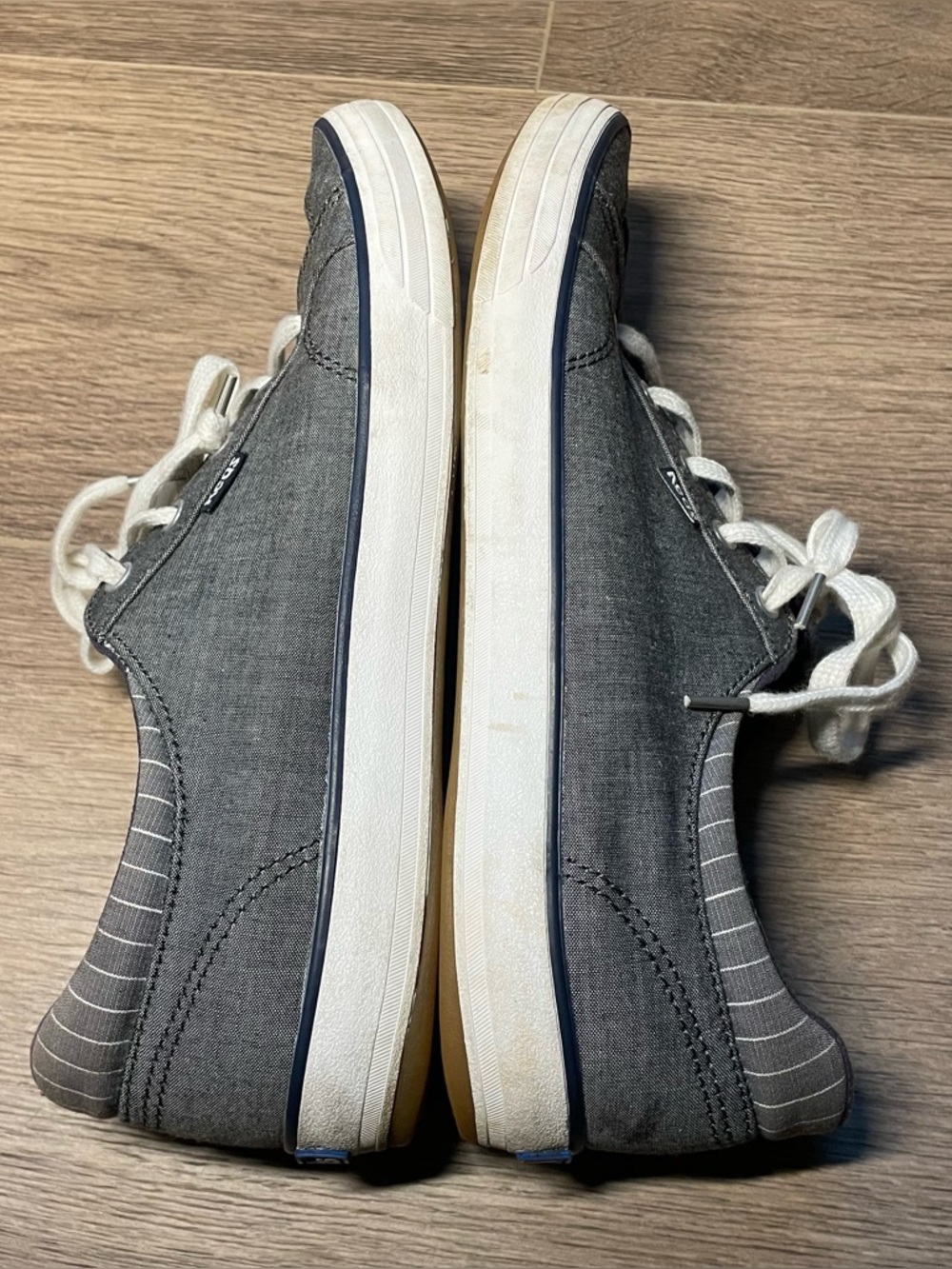 Keds Womens Size 9.5 Center III Chambray Lace Up Sneakers Light Blue Canvas Shoe - Picture 6 of 9